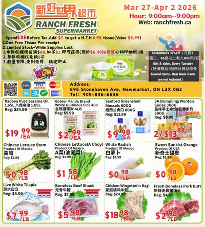 Ranch Fresh Supermarket Flyer March 27 to April 2