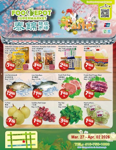 Food Depot Supermarket Flyer March 27 to April 2