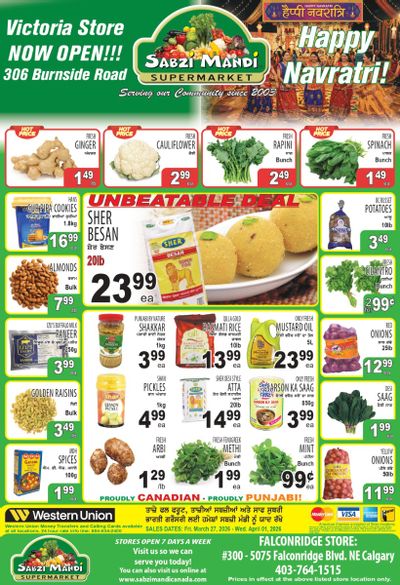 Sabzi Mandi Supermarket (Calgary) Flyer March 27 to April 1