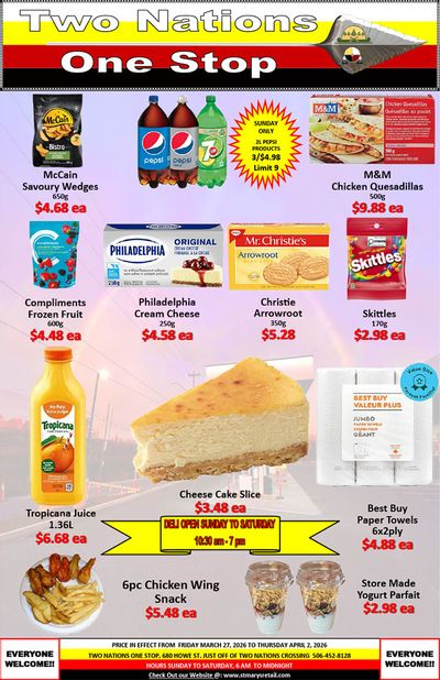 Two Nations One Stop Flyer March 27 to April 2