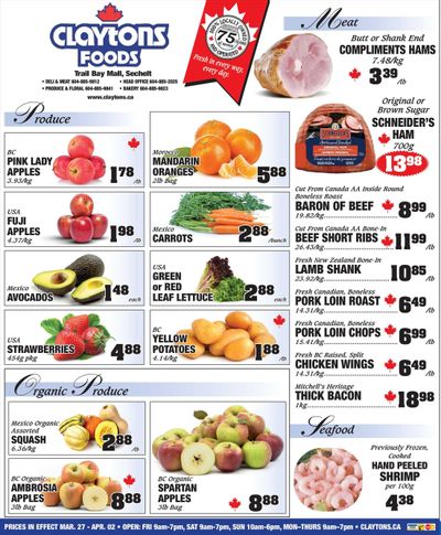 Claytons Heritage Market Flyer March 27 to April 2