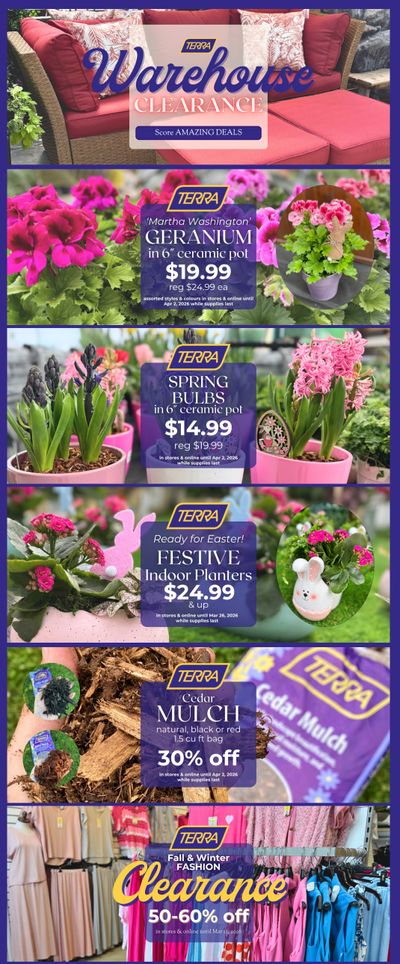 Terra Greenhouses Flyer March 27 to April 2