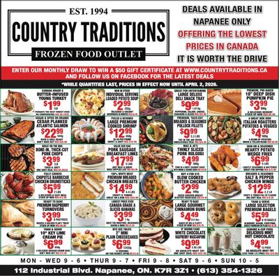Country Traditions Flyer March 26 to April 2