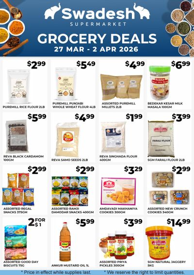 Swadesh Supermarket Flyer March 27 to April 2