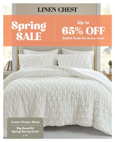 Linen Chest Flyer March 26 to April 19