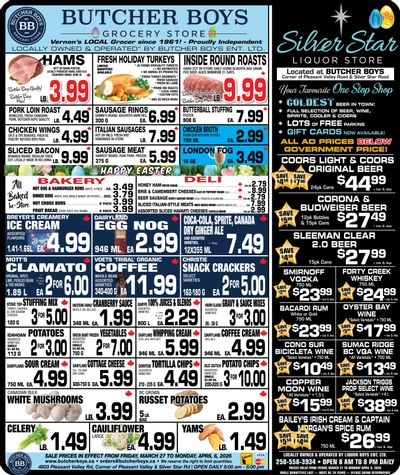 Butcher Boys Grocery Store Flyer March 27 to April 6
