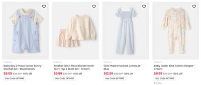 Carter’s OshKosh B’gosh Canada: up to 79% off Easter Styles + Flash Sale up to 60% off + Extra 10% off When You Spend $100