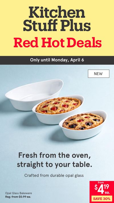 Kitchen Stuff Plus Red Hot Deals Flyer March 30 to April 6