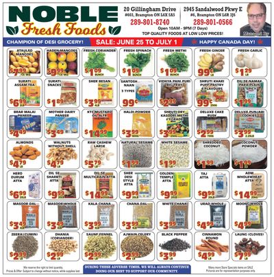 Noble Fresh Foods Flyer June 25 to July 1