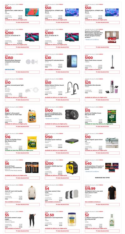 Costco (West, ON, Atlantic Canada) Warehouse Offers March 30 to April 12