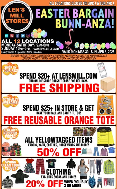 Len's Mill Stores Flyer March 30 to April 5