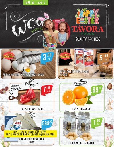 Tavora Foods Flyer March 30 to April 5