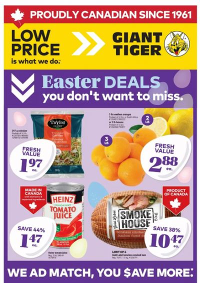 Giant Tiger Canada Flyer Deals April 1st – 7th