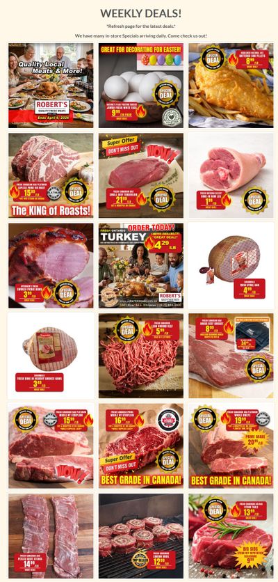 Robert's Quality Fresh Meats Flyer March 30 to April 6