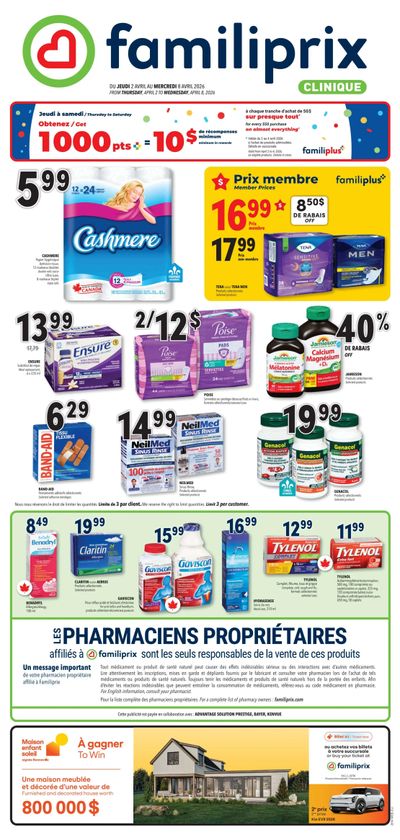 Familiprix Clinique Flyer April 2 to 8