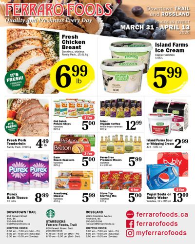 Ferraro Foods Bi-Weekly Flyer March 31 to April 13
