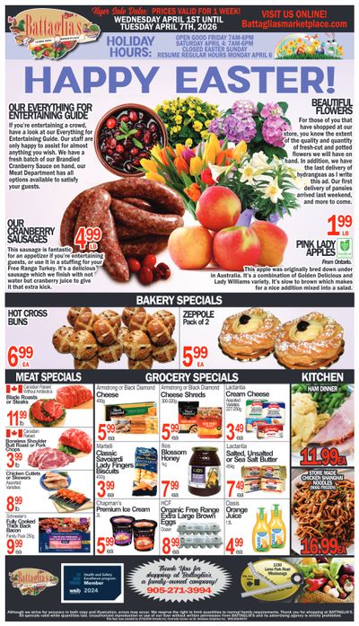 Battaglia's Marketplace Flyer April 1 to 7