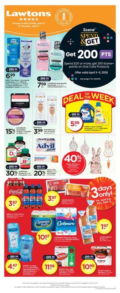 Lawtons Drugs (NB, NL, PI) Flyer April 3 to 9
