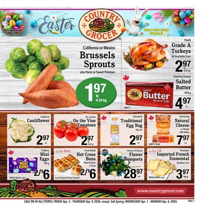 Country Grocer Flyer April 3 to 9