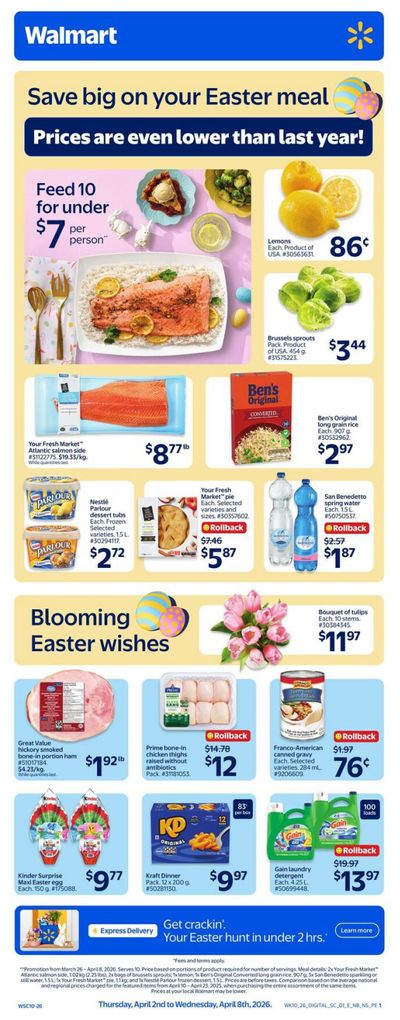 Walmart (Atlantic) Flyer April 2 to 8