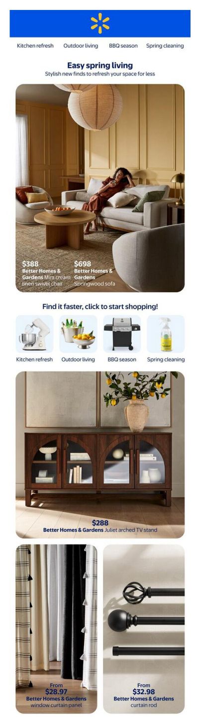 Walmart Spring Home Flyer April 2 to 29
