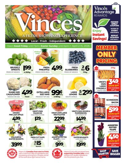 Vince's Market Flyer April 2 to 15