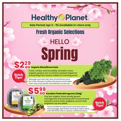 Healthy Planet Flyer April 2 to 15