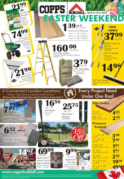 COPP’s Buildall Flyer April 2, 4 and 6