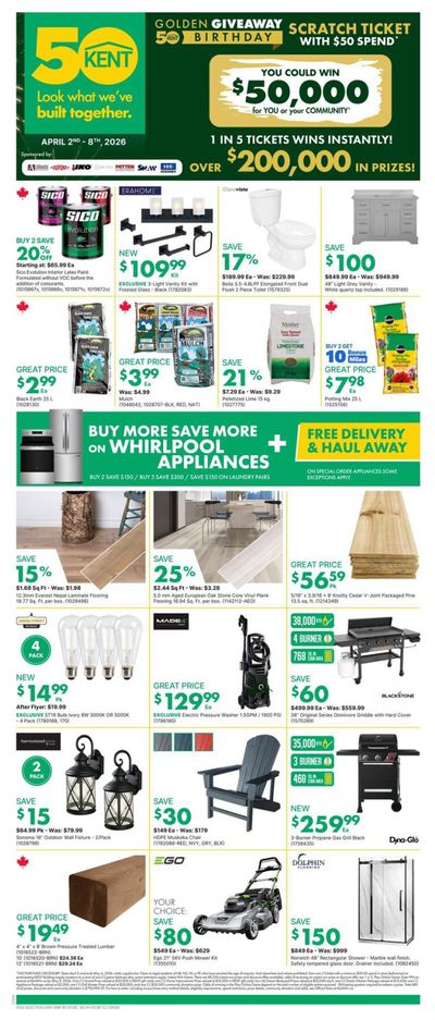 Kent Building Supplies Flyer April 2 to 8