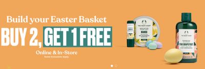 The Body Shop Canada: Buy 2 Get One Free + Buy 3 Get 1 Free Mini Sizes