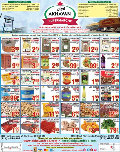 Akhavan Supermarche Flyer April 1 to 7