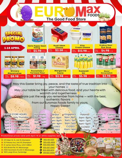 EuroMax Foods Bi-Weekly Flyer April 1 to 14