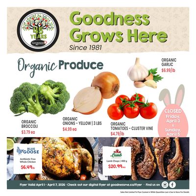 Goodness Me Flyer April 1 to 7
