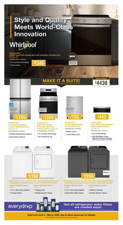 Leon’s Appliances Flyer April 1 to May 6