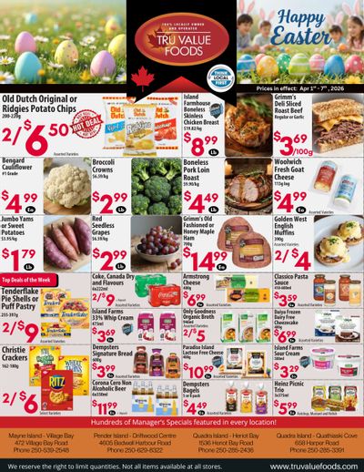 Tru Value Foods Flyer April 1 to 7