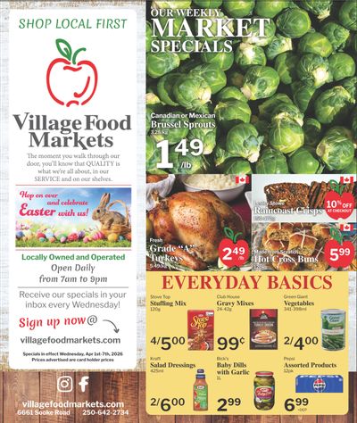 Village Food Markets Flyer April 1 to 7