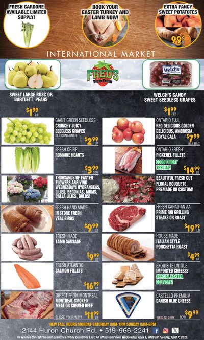 Fred's Farm Fresh Flyer April 1 to 7