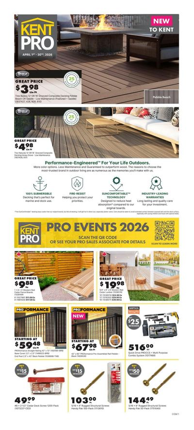 Kent Pro Monthly Flyer April 1 to 30