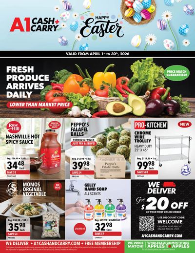 A-1 Cash and Carry Flyer April 1 to 30