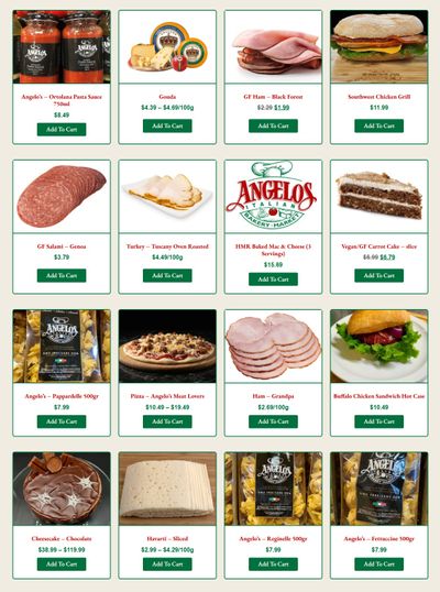 Angelo's Italian Bakery Monthly Specials April 1 to 30