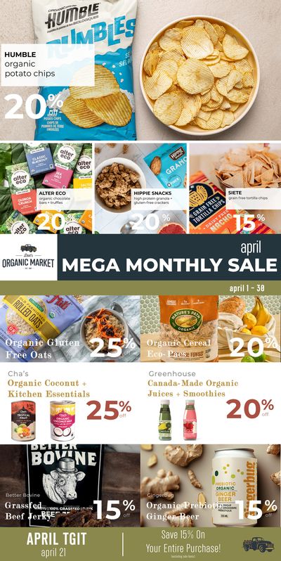 Dad’s Organic Market Monthly Flyer April 1 to 30