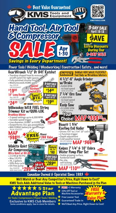 KMS Tools and Equipment Flyer April 1 to 30