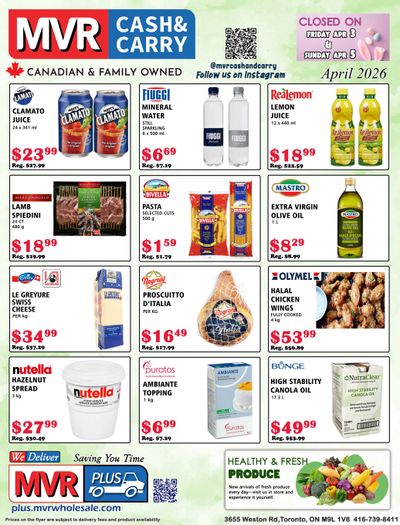 MVR Cash and Carry Flyer April 1 to 30
