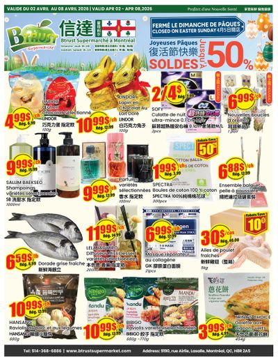 Btrust Supermarket (Montreal) Flyer April 2 to 8