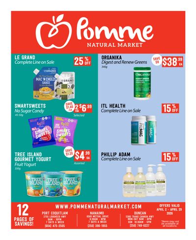 Pomme Natural Market Monthly Specials Flyer April 2 to 29