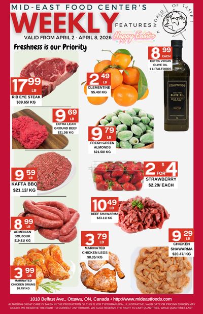 Mid-East Food Centre Flyer April 2 to 8