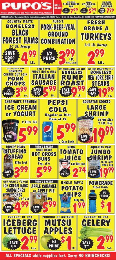 Pupo's Food Market Flyer April 2 to 8