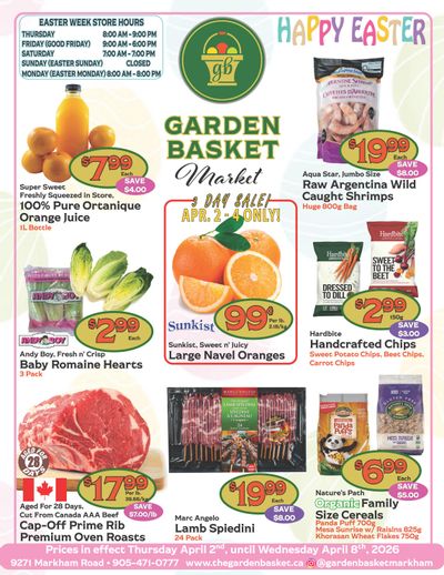The Garden Basket Flyer April 2 to 8