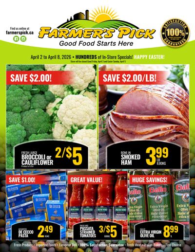 Farmer's Pick Flyer April 2 to 8