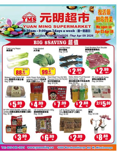 Yuan Ming Supermarket Flyer April 3 to 9